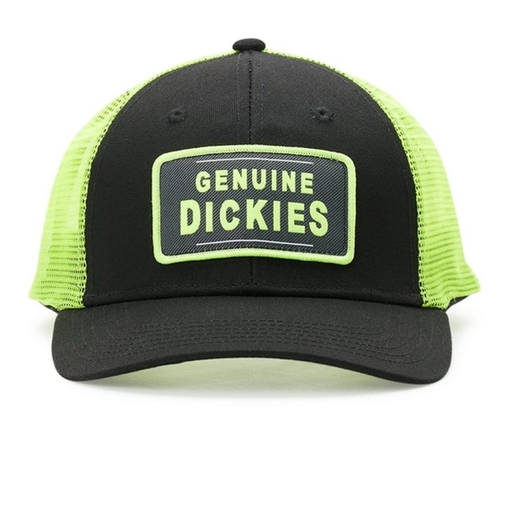Dickies Black and Neon Green Mesh Cap - Picture 1 of 7